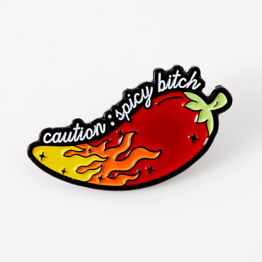 Punky Pins Caution: Spicy Bitch Enamel Pin