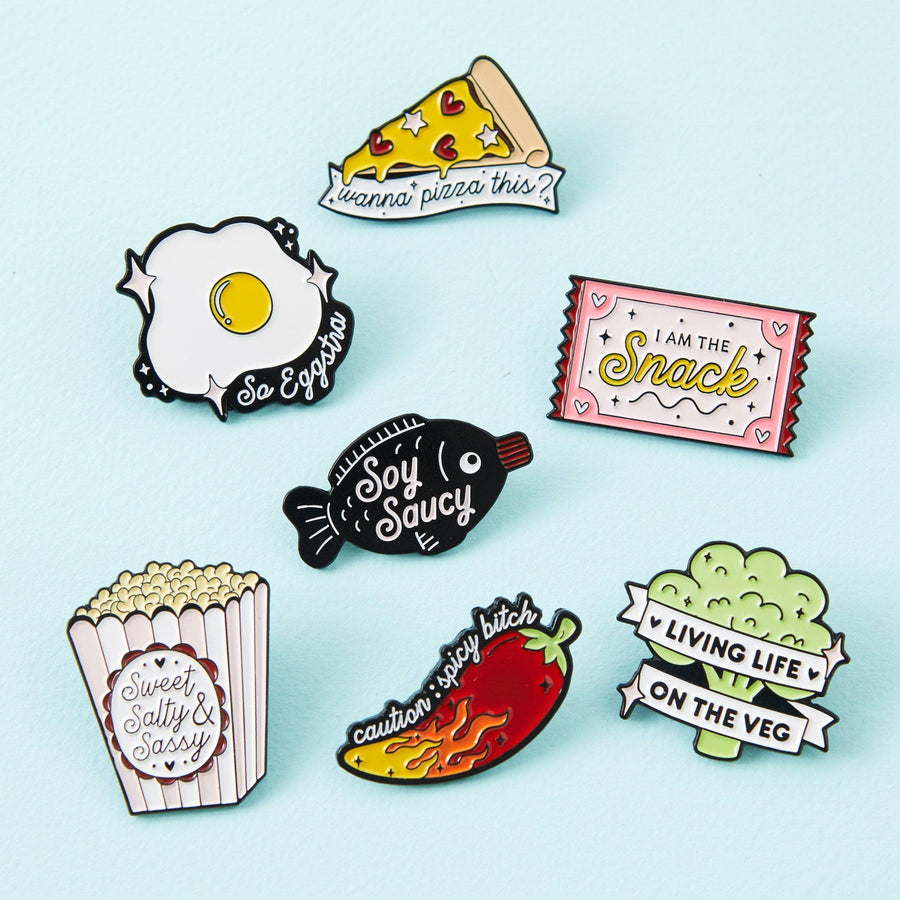 Punky Pins Caution: Spicy Bitch Enamel Pin