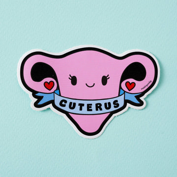 Punky Pins Cuterus Uterus Vinyl Sticker