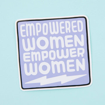 Punky Pins Empowered Women - Purple Vinyl Sticker