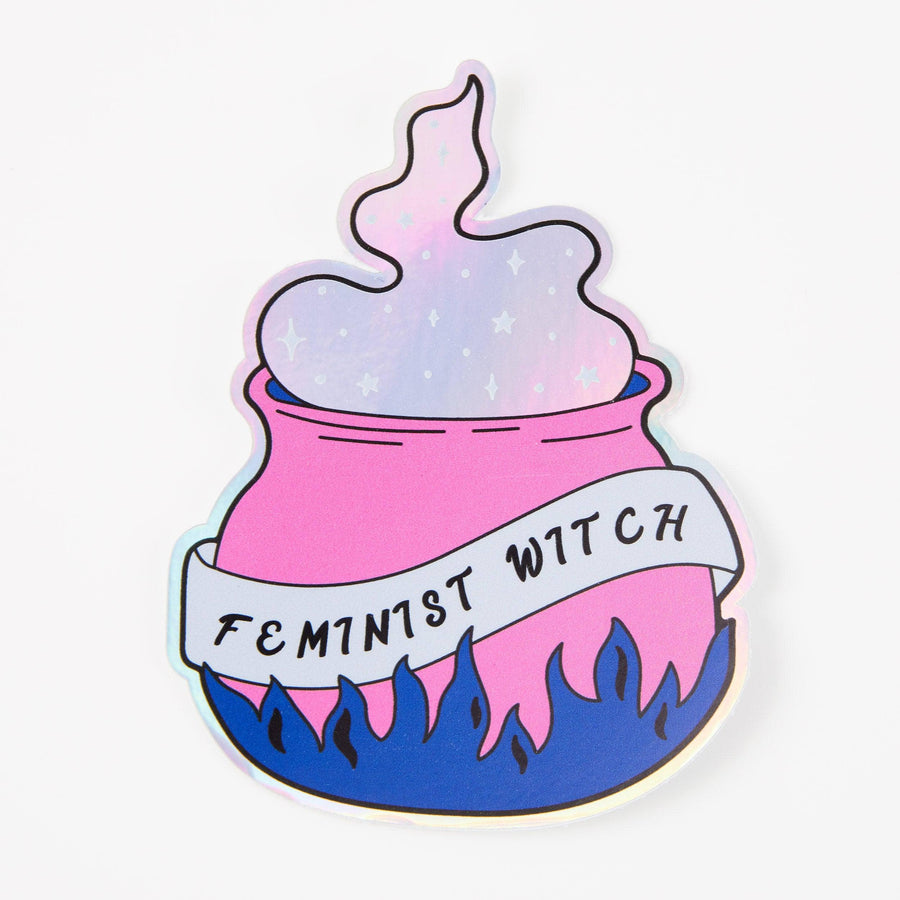 Punky Pins Feminist Witch Holographic Sticker