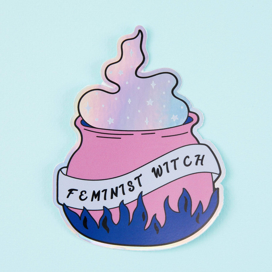 Punky Pins Feminist Witch Holographic Sticker