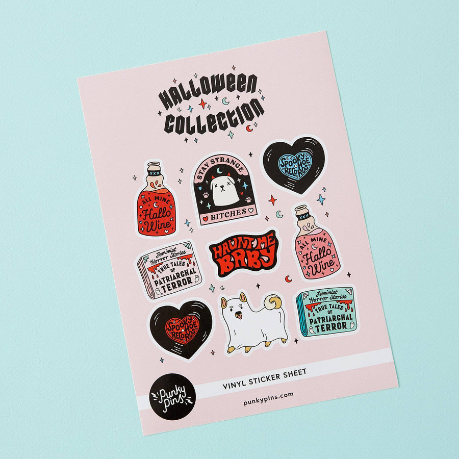 Punky Pins Halloween A5 Vinyl Sticker Sheet