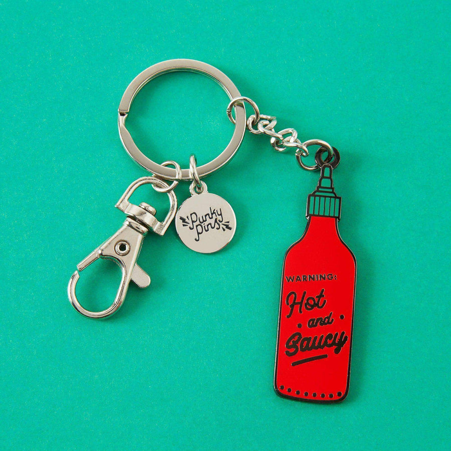 Punky Pins Hot and Saucy Enamel Keyring