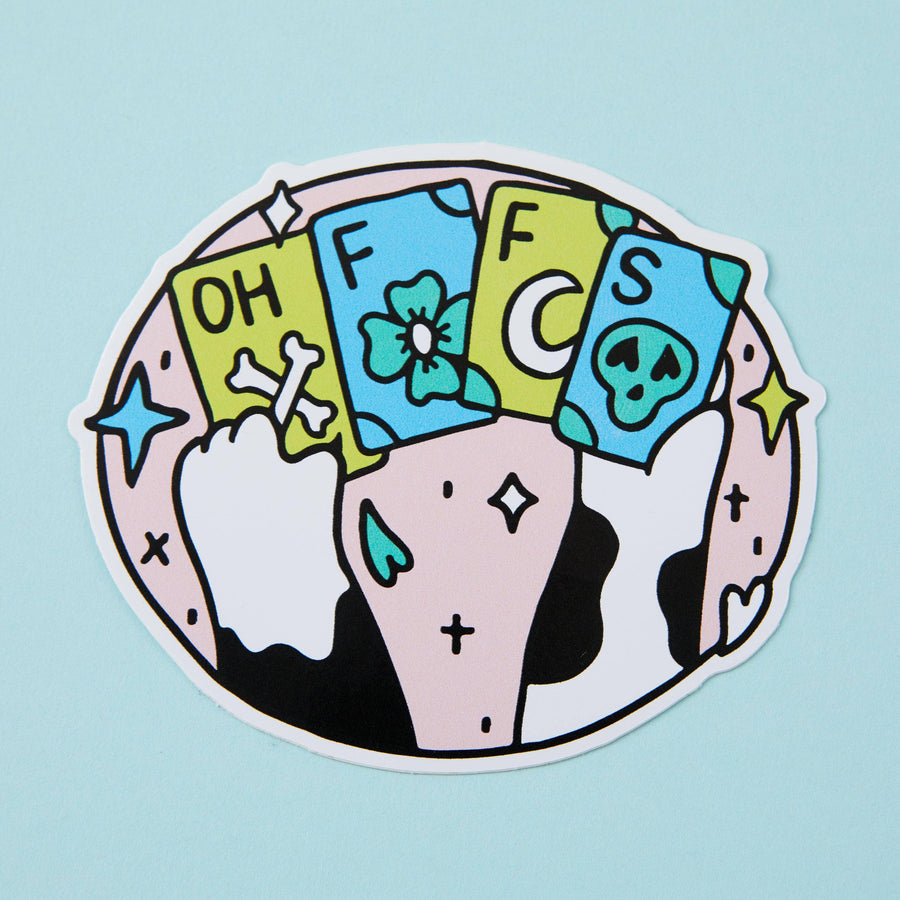Punky Pins Kitty Poker Vinyl Sticker