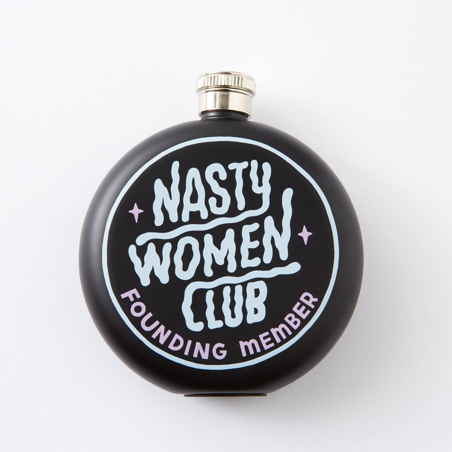 Punky Pins Nasty Women Club Hip Flask