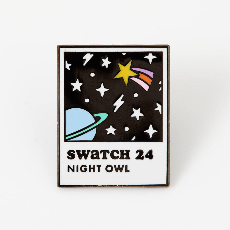 Punky Pins Night Owl Swatch Enamel Pin