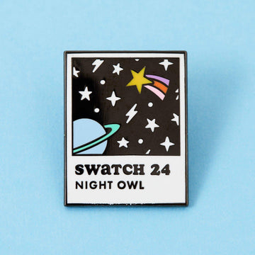 Punky Pins Night Owl Swatch Enamel Pin