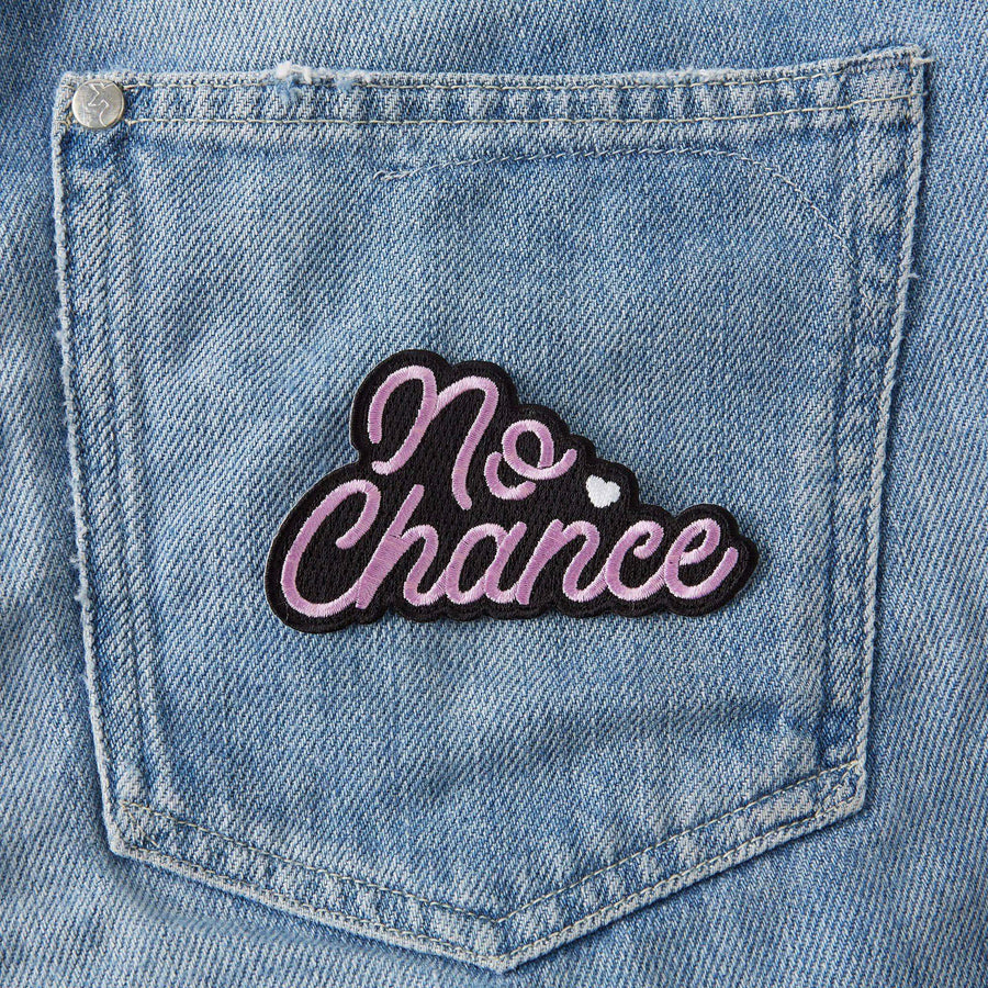 Punky Pins No Chance Embroidered Iron On Patch