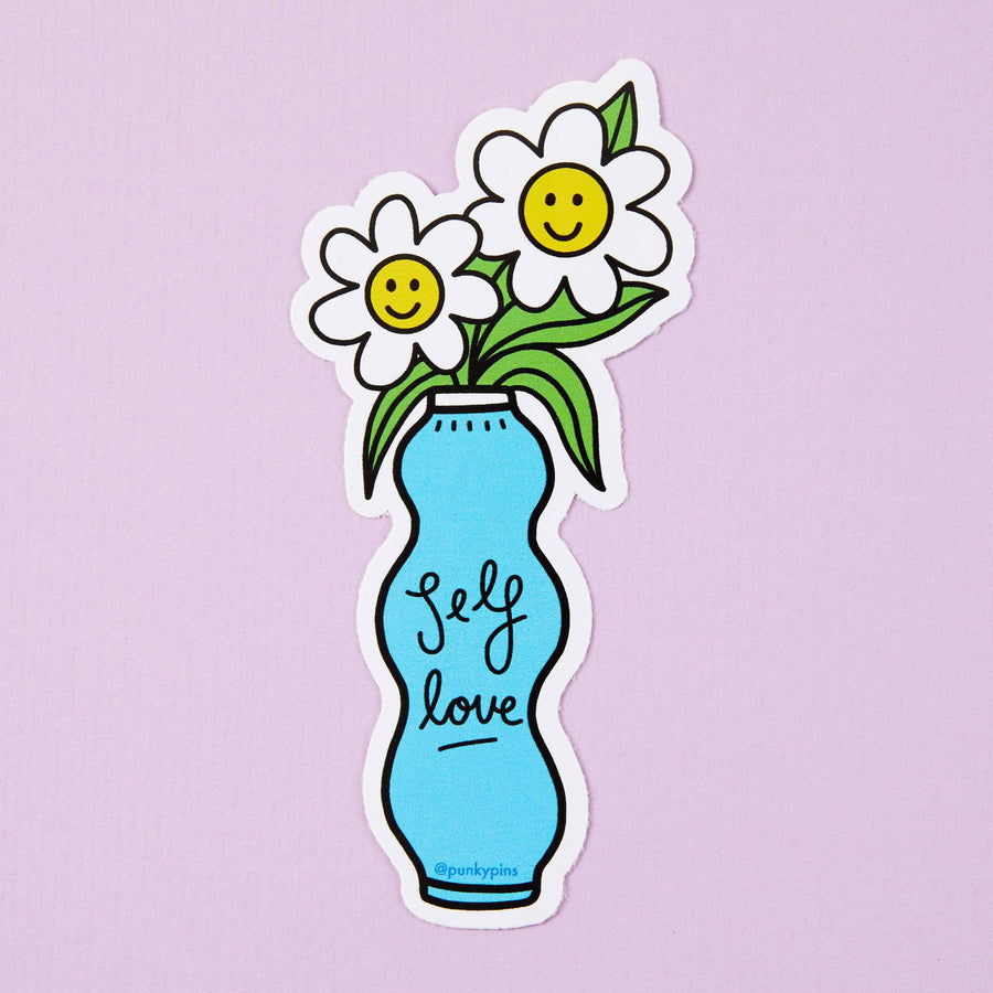 Punky Pins Self Love Flowers Vinyl Sticker