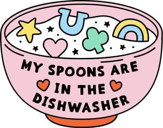 Punky Pins Spoons In The Dishwasher Enamel Pin