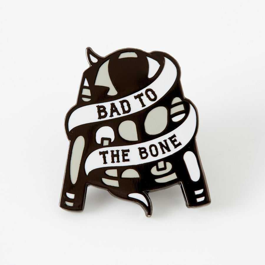 punkypins Bad to the Bone Enamel Pin