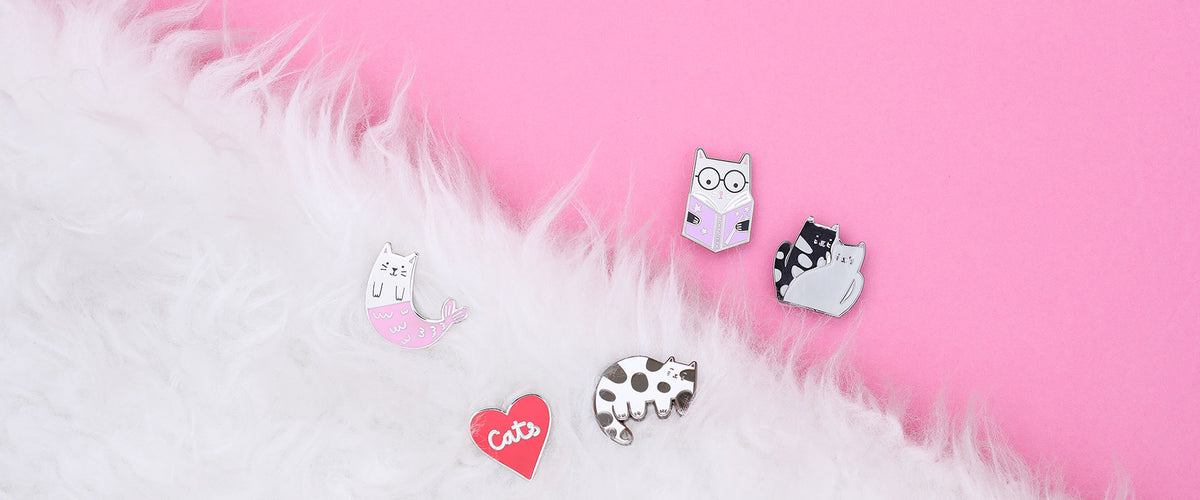 Cat Enamel Pins & Badges
