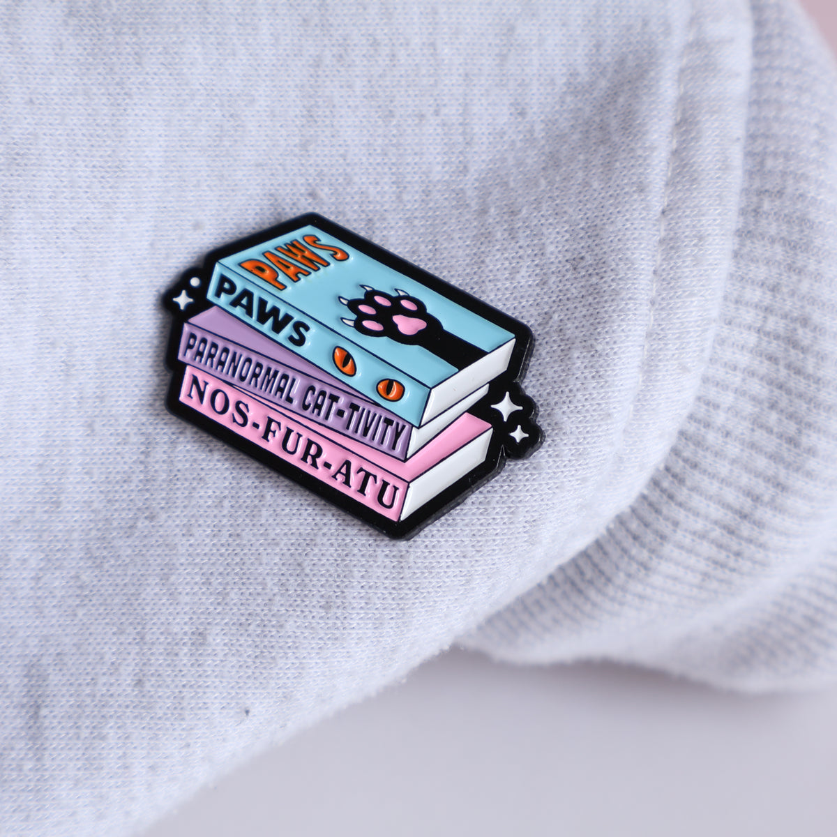 Cat Video Stack Enamel Pin
