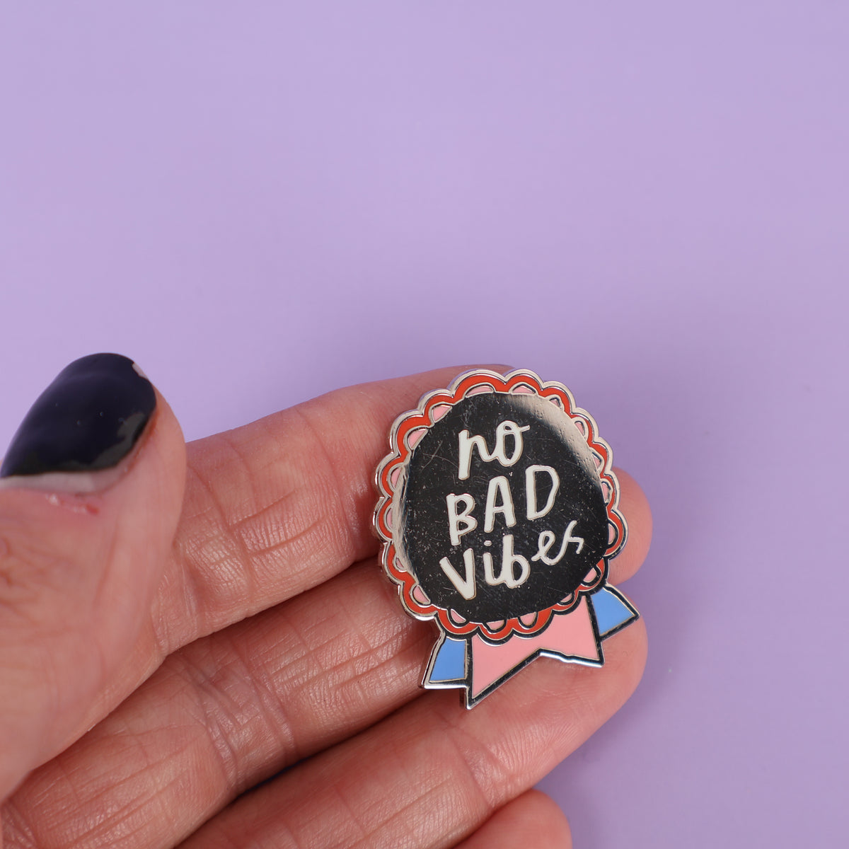 No Bad Vibes Sample Enamel Pin
