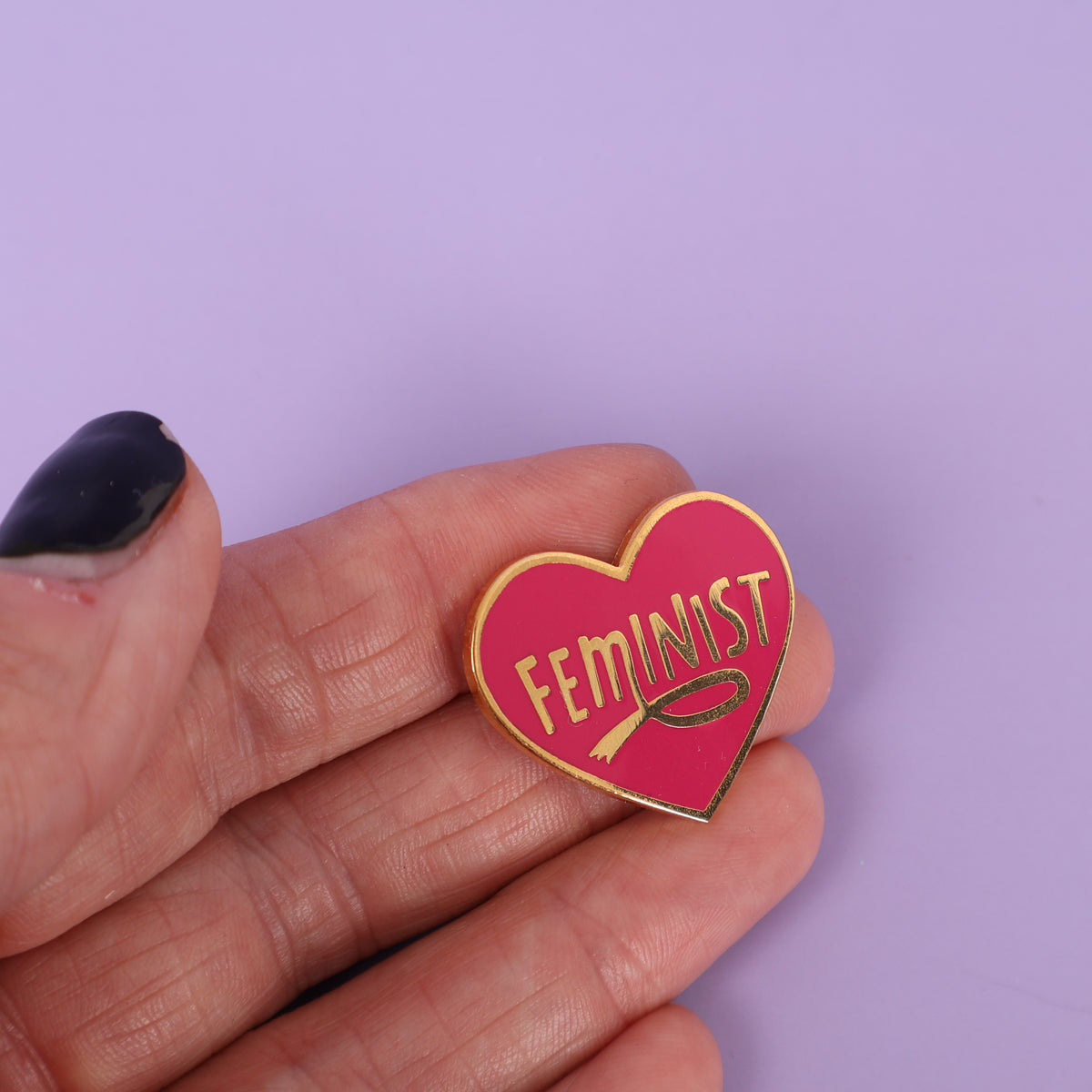 Feminist Heart Sample Enamel Pin