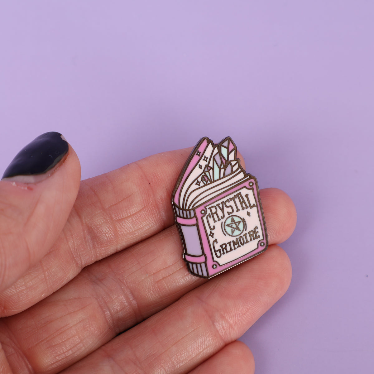 Crystal Grimoire Sample Enamel Pin