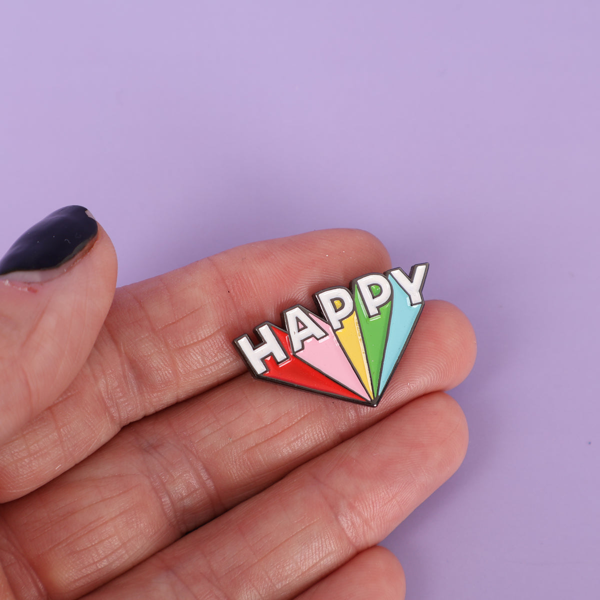Happy Sample Enamel Pin