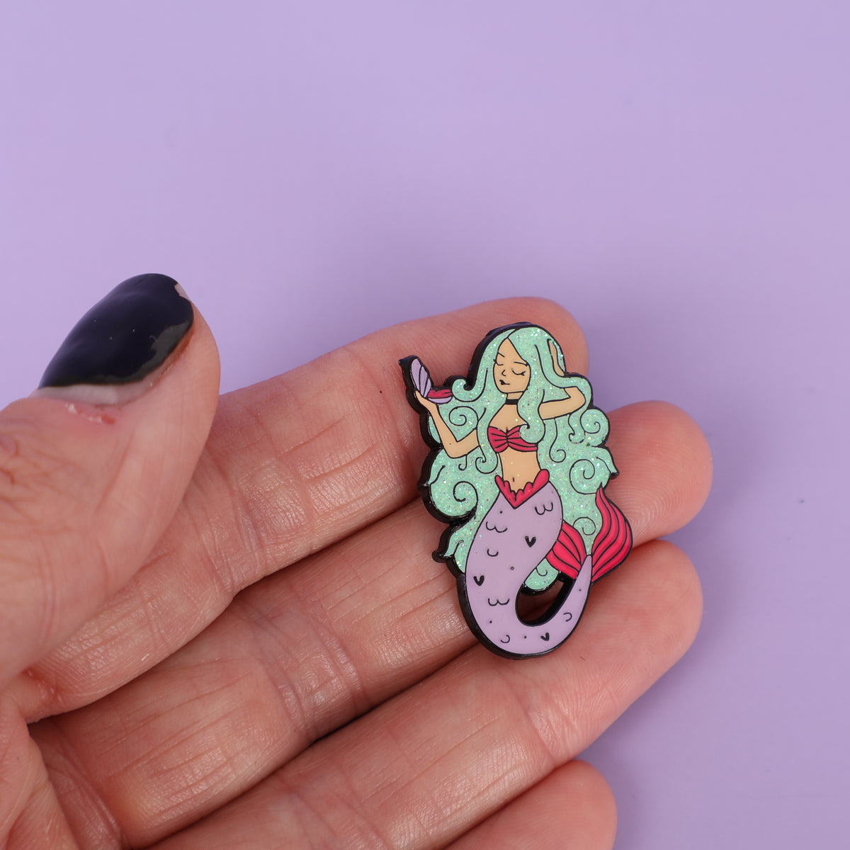 Mirror Mirror Mermaid Sample Enamel Pin