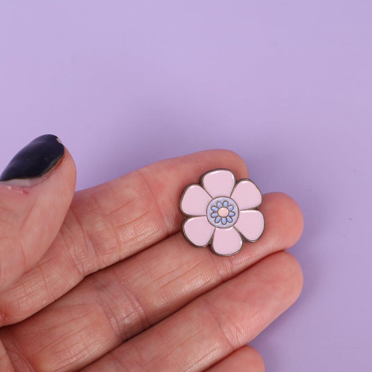 Purple Flower Sample Enamel Pin