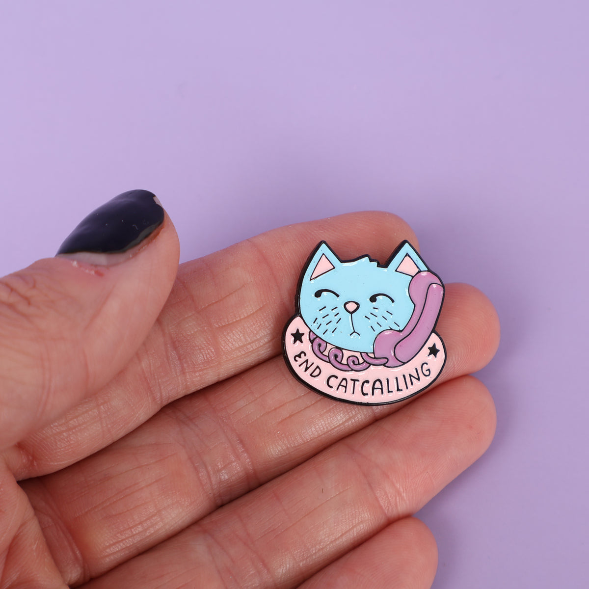 End Catcalling Sample Enamel Pin