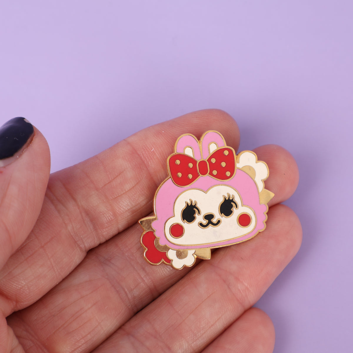 Cute Bunny Sample Enamel Pin