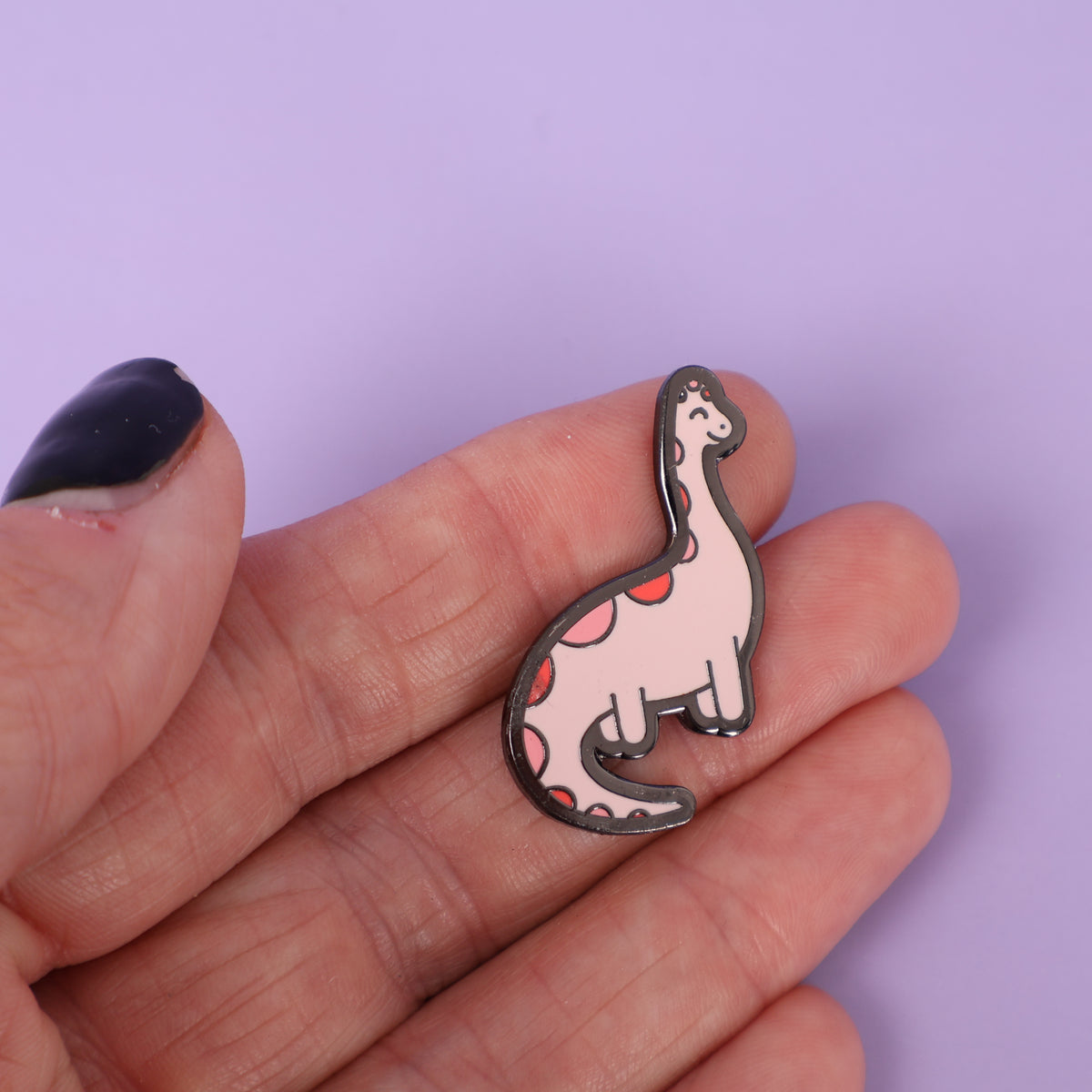 Pink Dinosaur Sample Enamel Pin
