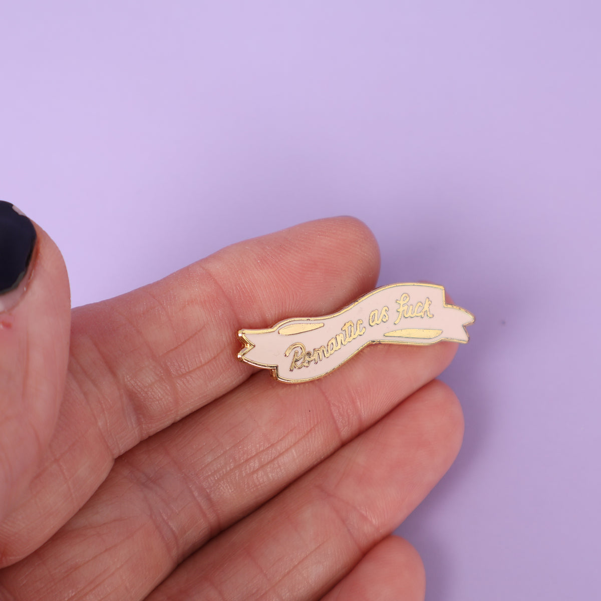 Romantic As Fuck Sample Enamel Pin