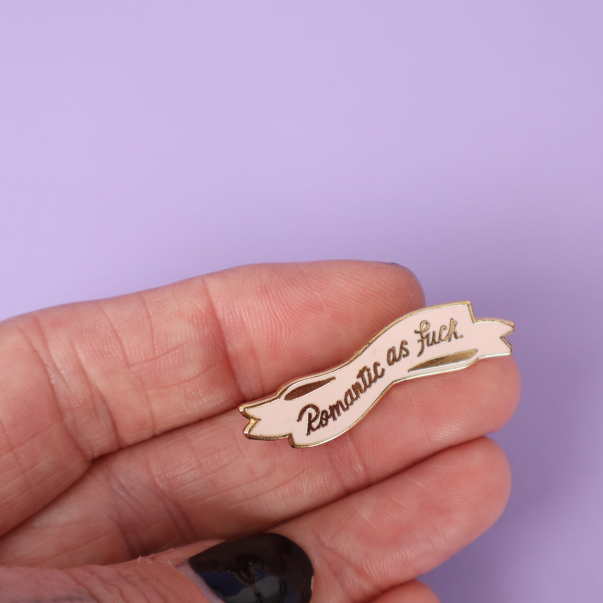 Romantic As Fuck Sample Enamel Pin