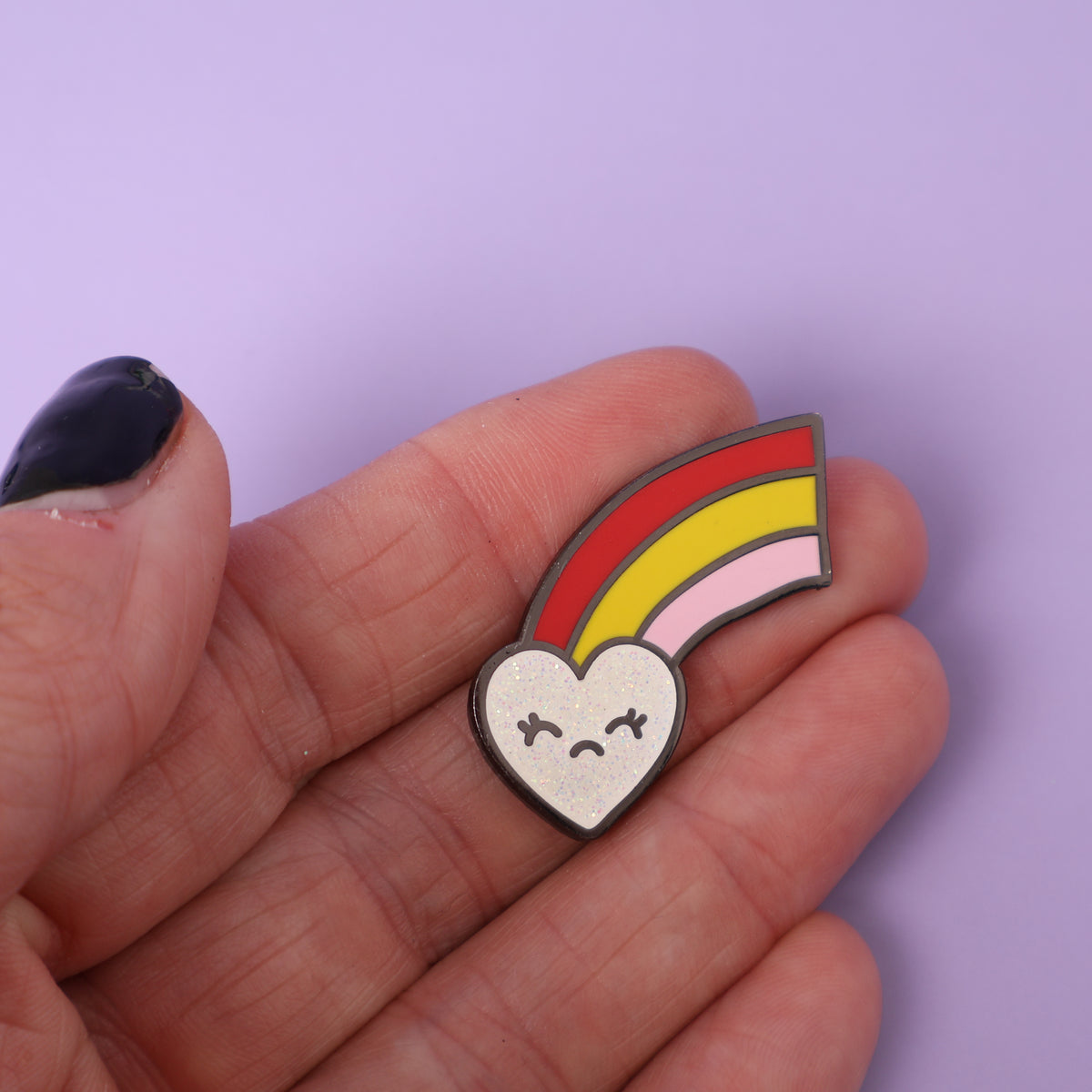 Rainbow Heart Sample Enamel Pin