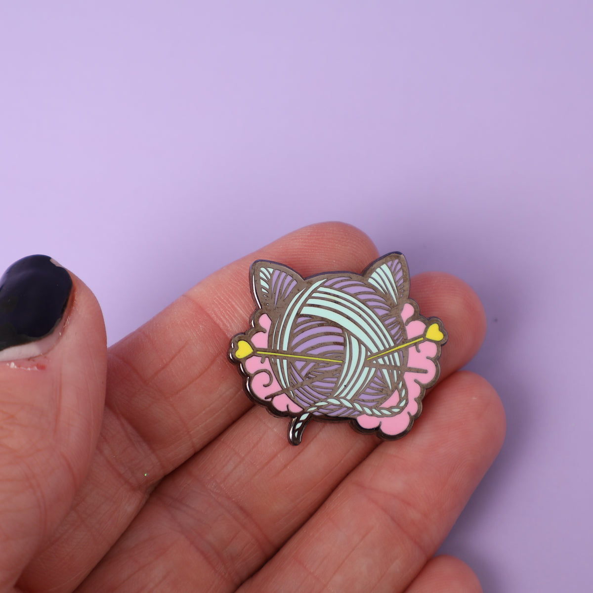 Yarn Kitty Sample Enamel Pin
