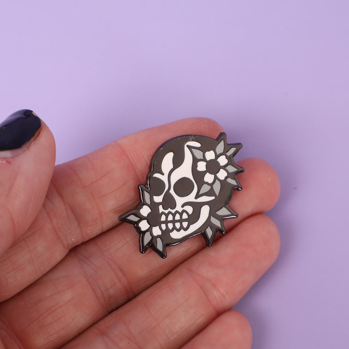 Skull Face Sample Enamel Pin