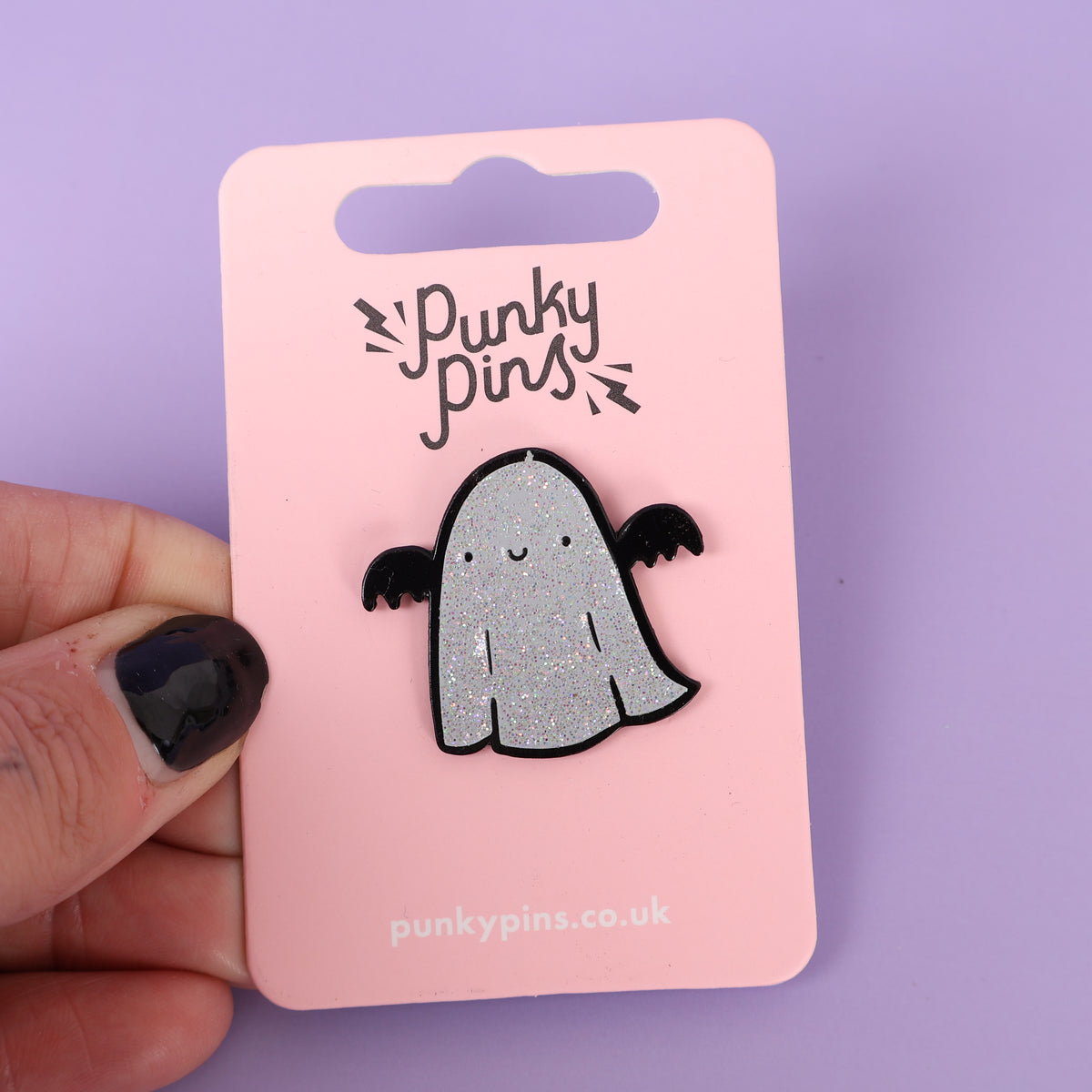 Sparkle Ghost Sample Enamel Pin