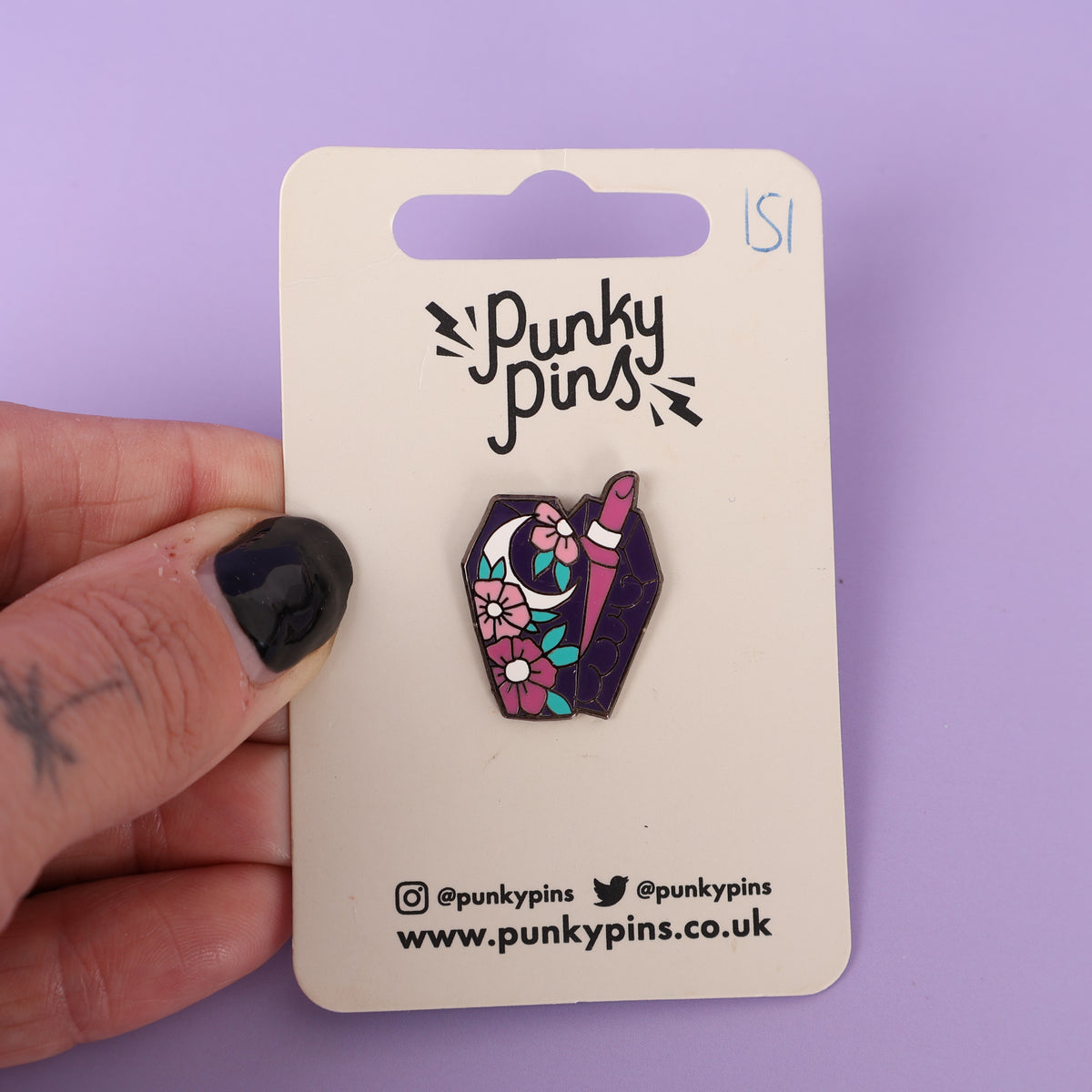 Moon Lipstick Sample Enamel Pin