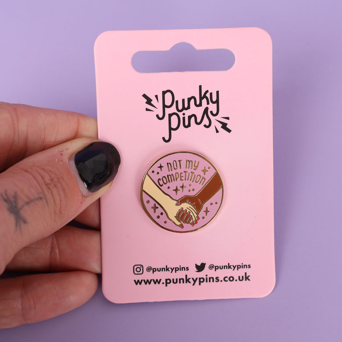Not My Competition Sample Enamel Pin