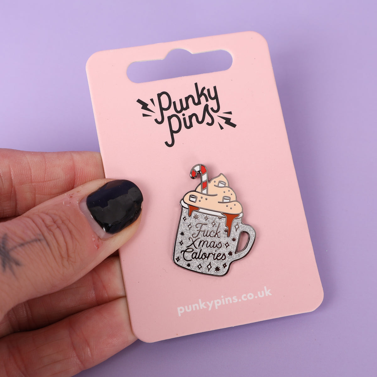 Fuck Xmas Calories Sample Enamel Pin