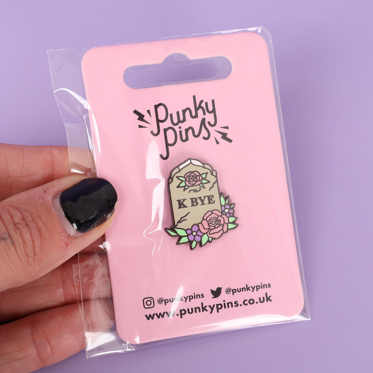 K Bye Sample Enamel Pin