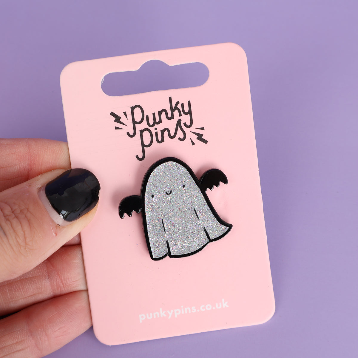 Sparkle Ghost Enamel Pin - Seconds Sale