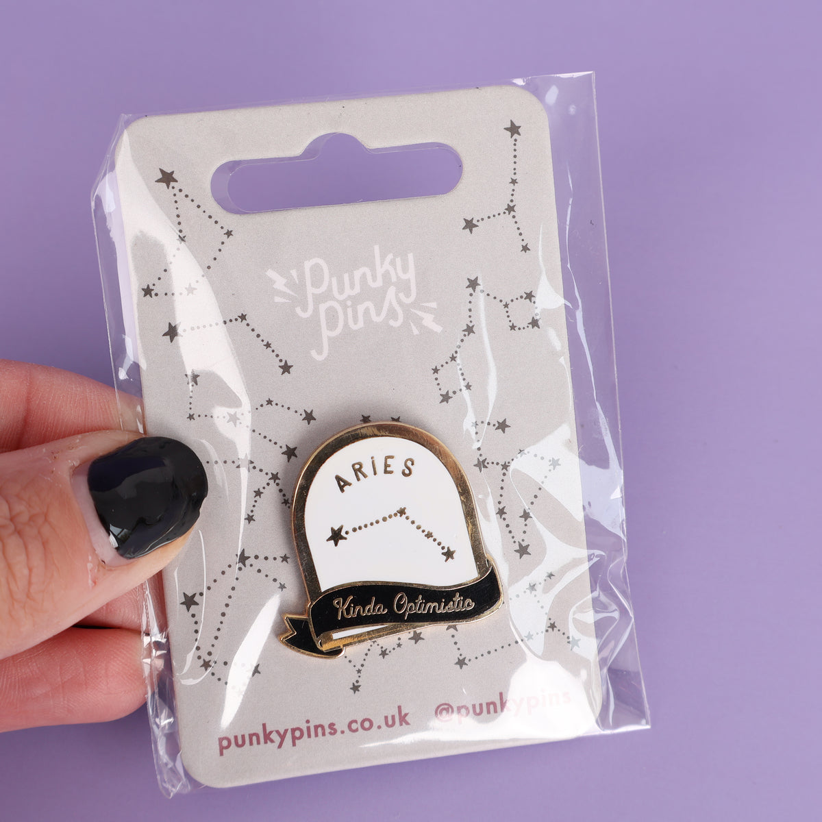 Aries, Kinda Optimistic Enamel Pin - Sale