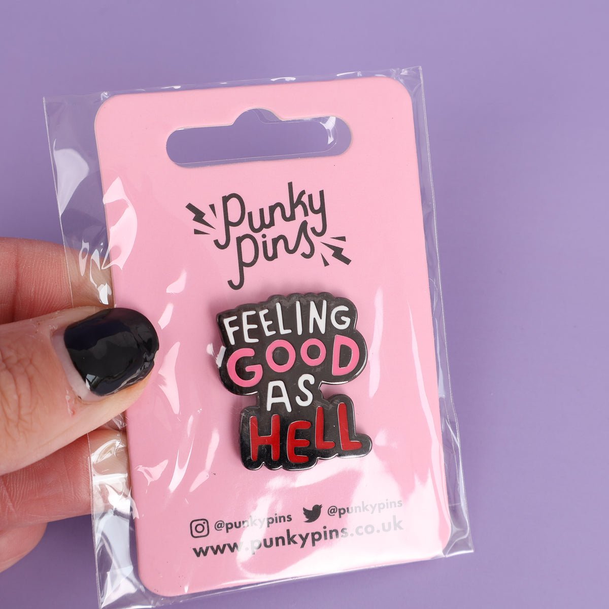 Feeling Good As Hell Enamel Pin - Sale