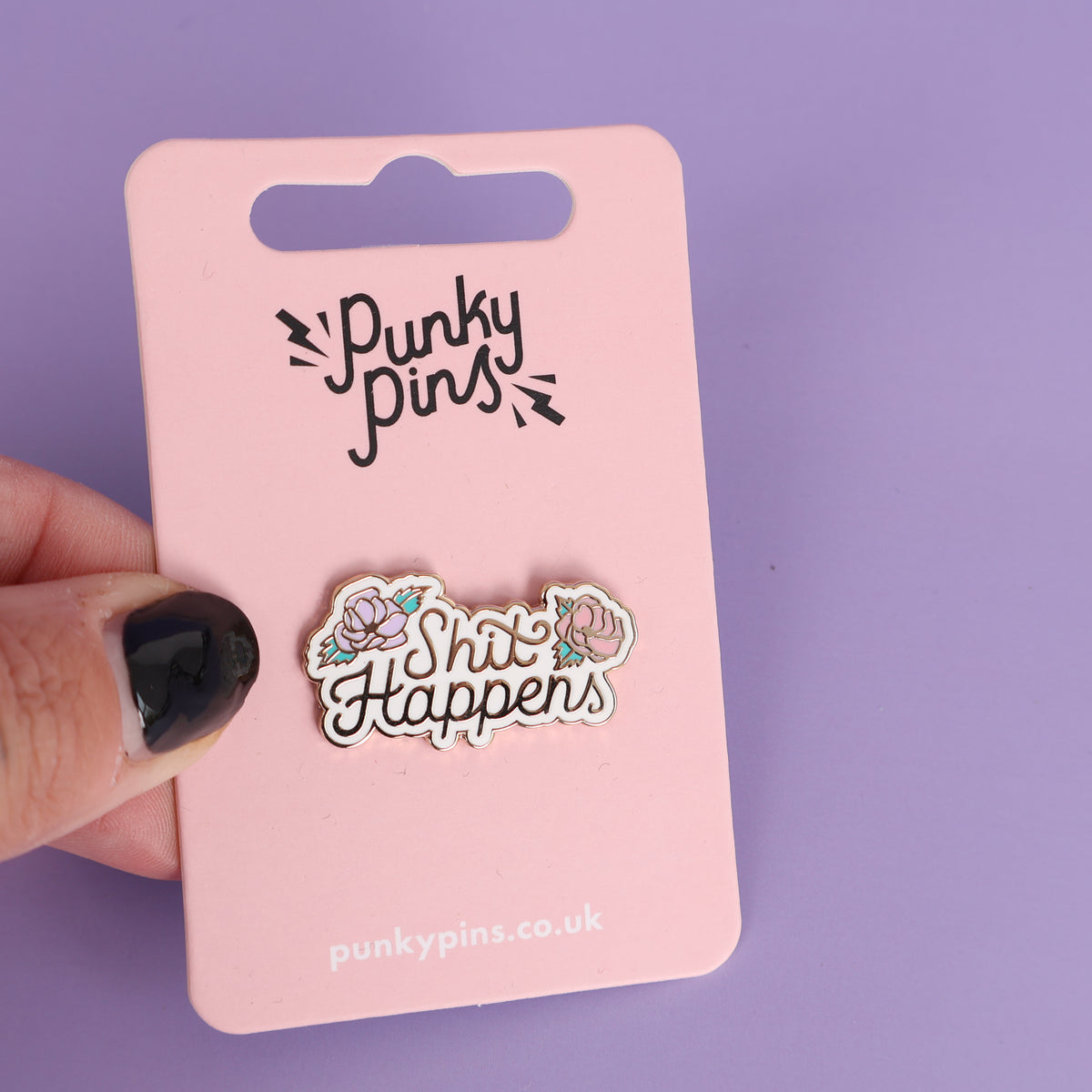 Shit Happens - Gold Enamel Pin - Sale