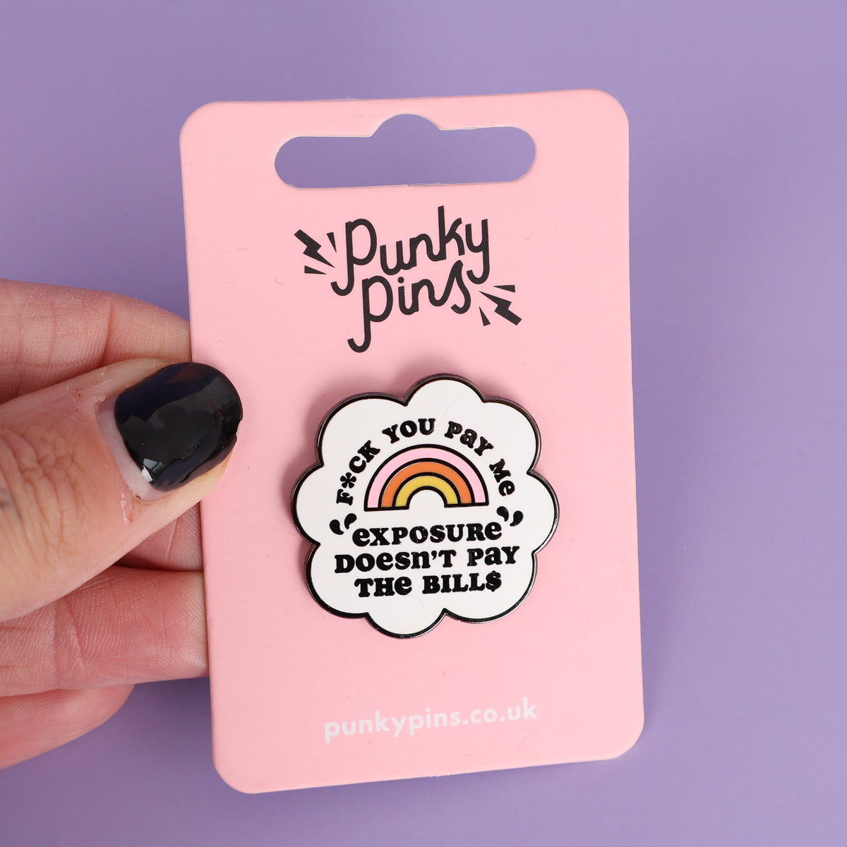 Exposure Doesn't Pay The Bills Enamel Pin - Sale