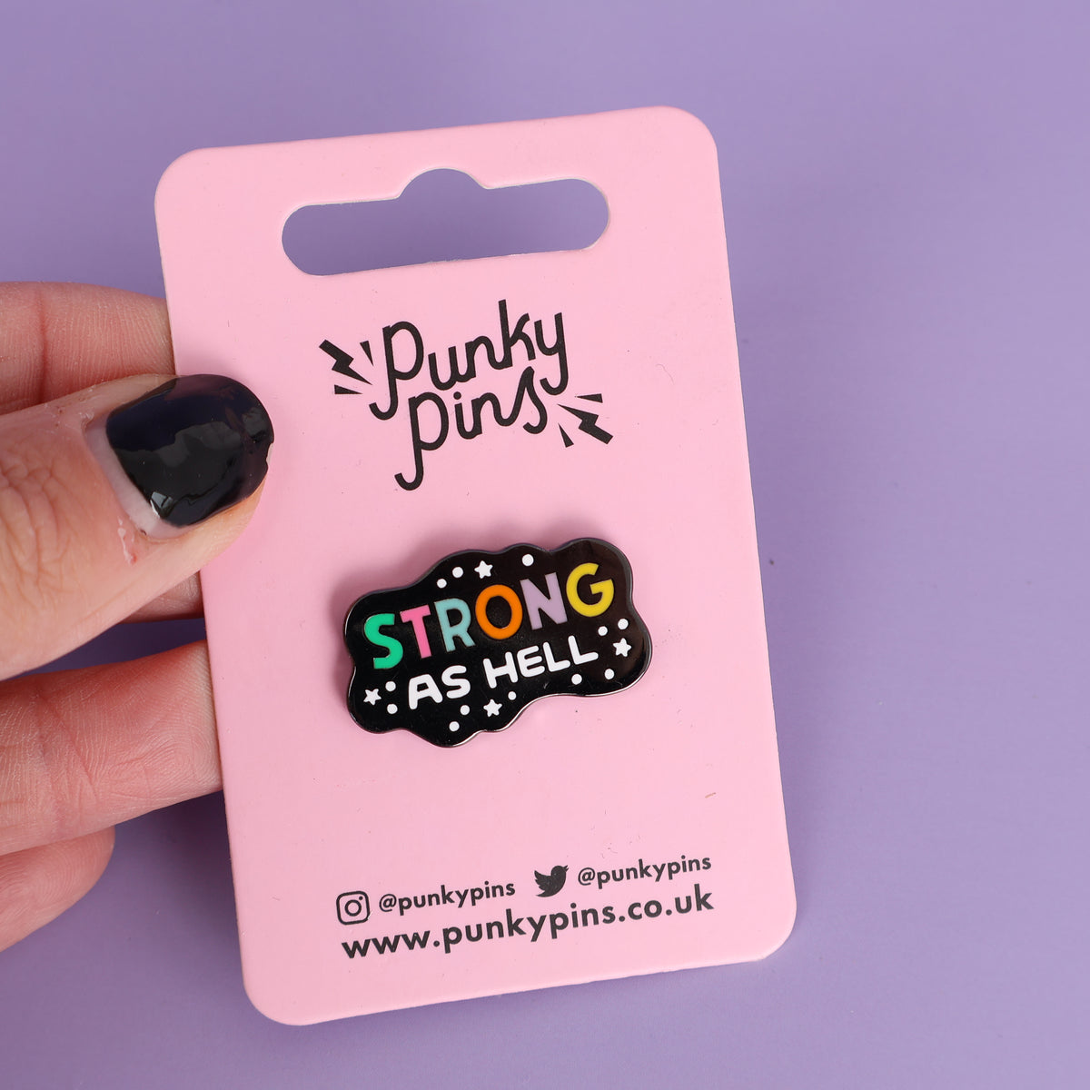 Strong As Hell Enamel Pin - Sale