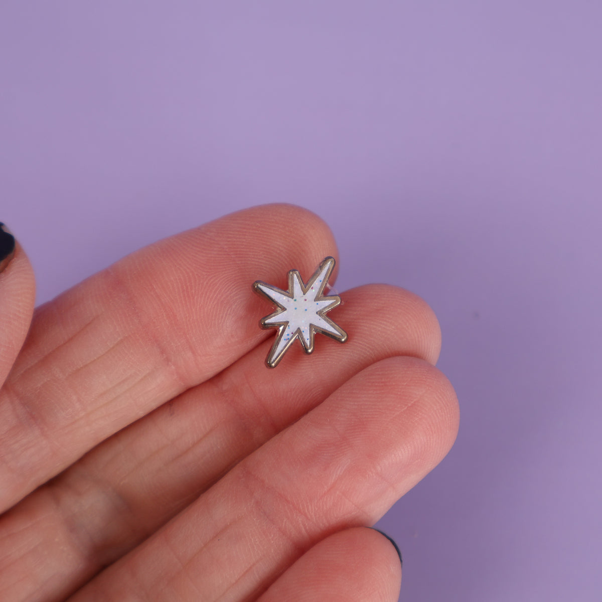 Glitter Star Enamel Pin - Sample Sale