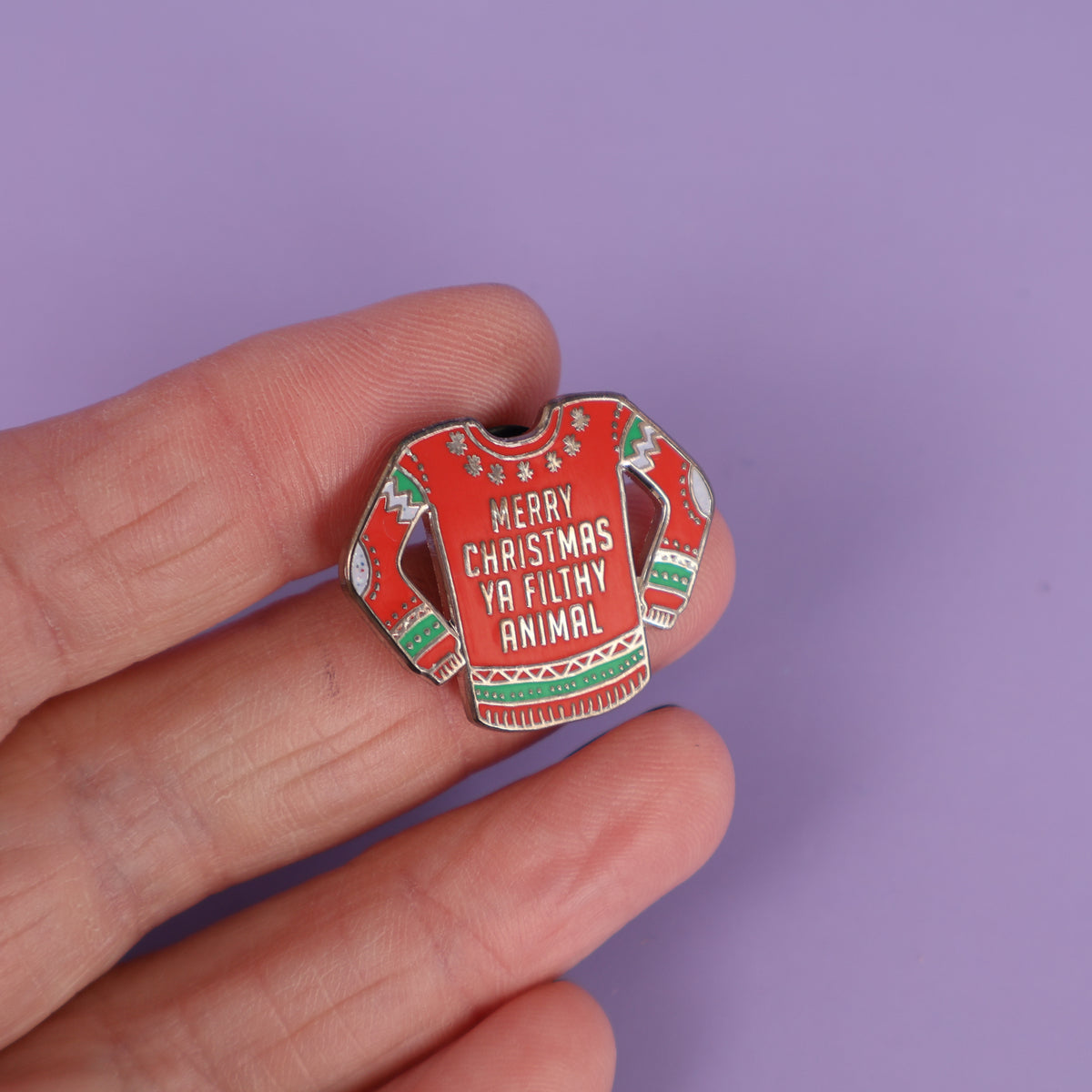 Filthy Animal Jumper Enamel Pin - Sample Sale