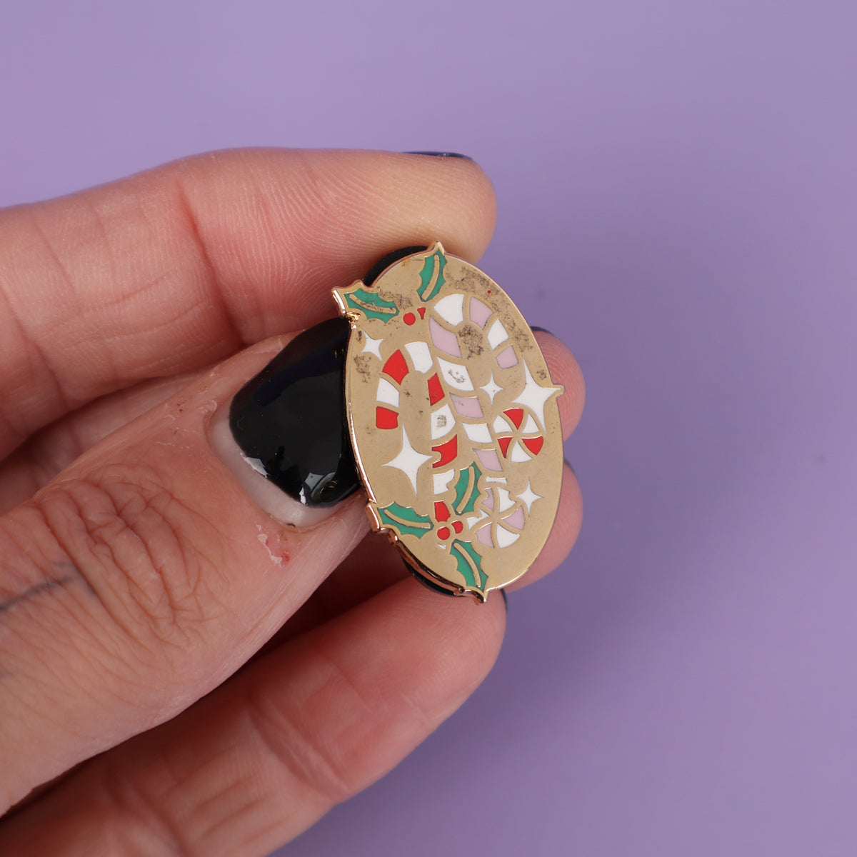 Candy Canes Enamel Pin - Sample Sale