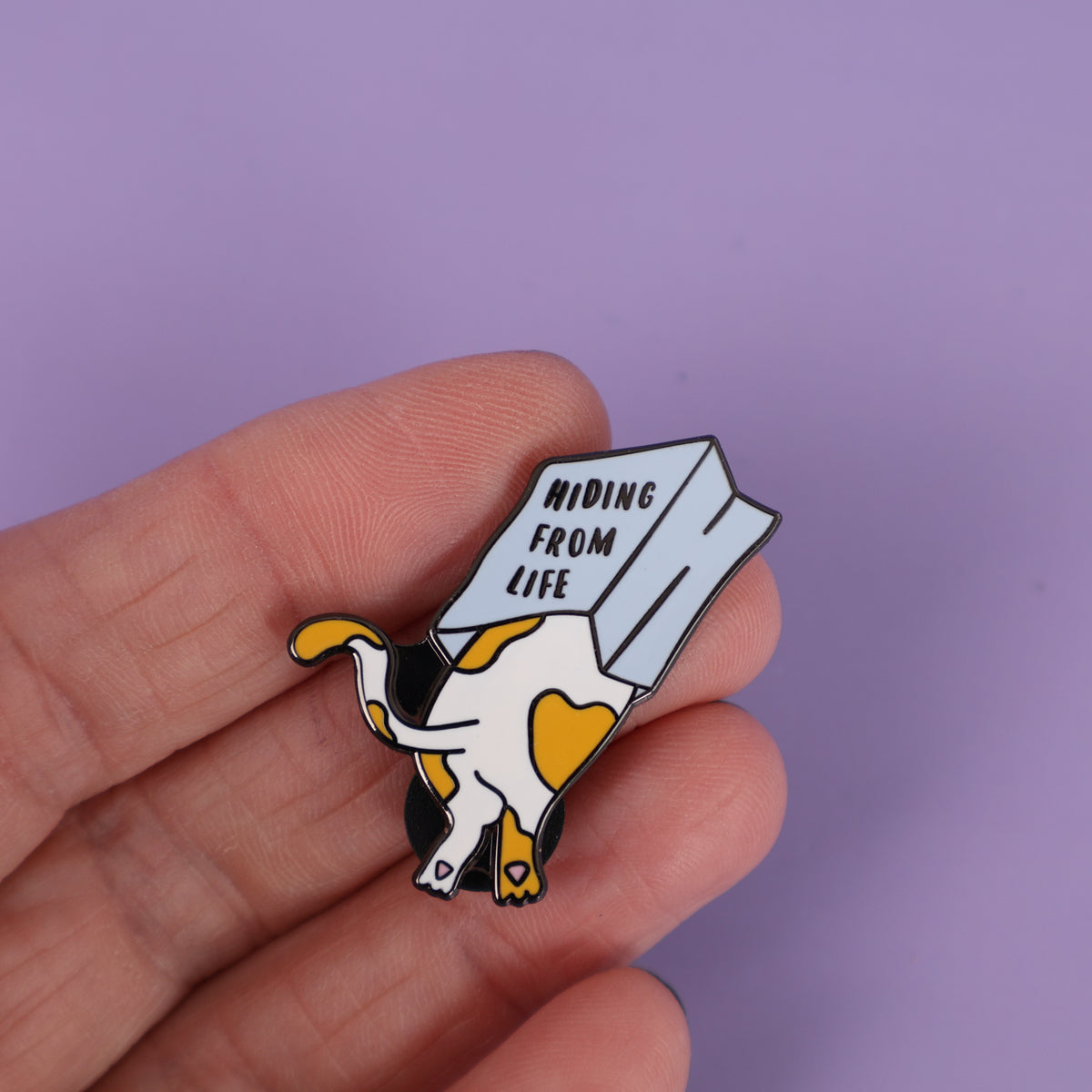Hiding From Life Enamel Pin - Sample Sale