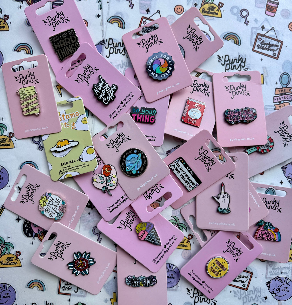 Mystery Enamel Pins Bundle | 10 Lucky Dip Surprise Pin Pack