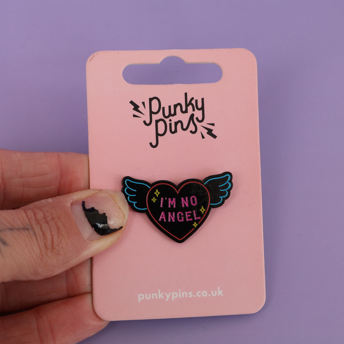 I'm No Angel Enamel Pin - Sample Sale