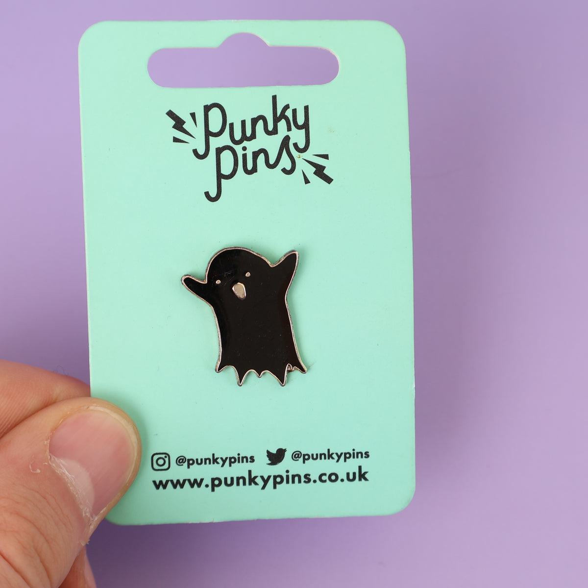 Black Ghost Enamel Pin - Sample Sale